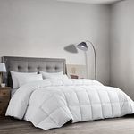 HOMBYS Luxurious Oversized King120 x120 Goose Down Comforter King Size Duvet Insert,85 oz Premium White Goose Down Feather,100% Cotton Shell Down Proof with 8 Tabs Hypo-allergenic (Super King Plus)