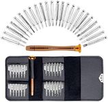 YOUMI Precision Screwdriver Set, 25-1 Tool Repair Kit with Leather Case, Professional Opening Tools Star/Y-type/Triangle/Pentalobe Screwdrivers for iPhone,MacBook,Laptop,Tablet,Game Console,Glasses