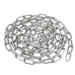 SUS304 Stainless Steel Chain Metal Chain Link Chain Small Light Duty Chain Utility Chain for Home Outdoor Camping Hanging Pet Chain Prevention Theft -Thickness 0.12 inches (3mm)- Length 9.8ft (3m)