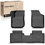 YHTAUTO Floor Mats Compatible with 2016-2020 Buick Envision, All Weather TPE Car Mats, Custom Fit Black Front & Rear Full Set Floor Liner, Set of 3