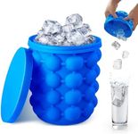 Proxima Direct 5.5" X 4.8" Ice Cube Maker Silicone Ice Trays Mold Large Silicone Ice Bucket 2 in 1 Silicone Round Ice Maker for Party, Match, Picnic, Cocktail