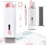 Keyboard & Earphone Cleaning Kit, New Upgrade 7 in 1 Keyboard & Earphone Cleaner, Bluetooth Headphone Cleaning Brush Kit, Multi-Function Portable Cleaner Kit Dust Cleaning Brush Gadget (Pink)…