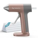 Tilswall Mini Cordless Glue Gun for Crafts, Rapid 30-Second Heating, 2Ah Built-in Battery, 20 Premium Glue Sticks & Smart Power-Off, Portable for DIY Gifts & Home Repairs, Brown