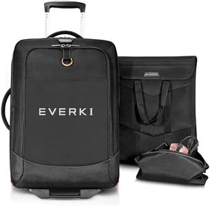 EVERKI Wheeled Carry-On Laptop Bag - Lightweight Trolley Travel Friendly - Rolling Luggage for Gamers - Ideal for Business Travels - Dedicated Compartment up to 17.3-18.4", EKB420, 35L Capacity, Black