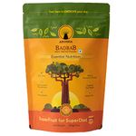 Arusha Baobab Powder 340gm | 34 servings | Superfood | Only 1 Ingredient | 100% Natural | No Preservatives | Best for the Gut Health | 50% Dietary Fiber | More Antioxidants than Blueberries | Rich in Vitamin C, B | Source of Potassium, Magnesium, Iron, Calcium | Vegan | Bioavailable