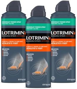 Lotrimin Medicated Deodorant Powder Spray with Miconazole Nitrate 2%, 4.6 oz (Pack of 3)