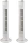 Beldray COMBO-8632 Set Of 2 Tower Floor Fans – 32 Inch Vertical Fan, Oscillating Function, Low Noise, Fans, 3 Speeds, 2 Hour Timer, Portable Cooler With Carry Handle, Suitable For Any Room, 45W