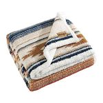 Wrangler- Throw Blanket, Ultra Soft Plush Home Decor, All Season Reversible Sherpa Bedding (Coyote Sands Ivory, 50 x 60)