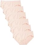 Kalon 6 Pack Women's Hipster Brief Nylon Spandex Underwear (4X-Large, Ivory Blush)