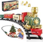XINGYING Train Set - Electric Train Toys, Toddler Train w/Light and Sounds (ON/Off), Classical Train Sets for Boys w/Locomotive, Carriages and Tracks, Christmas Toy Train Gifts for 3-10 Year Old Kids