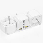 Travel Adapter for Australia, 3PCS US, UK, EU, Italy to AU International Adapter, 3 Pin Australia Adapters Power Plug(Type I), 2500W, for E/F/G/I/L Sockets - China, Japan, FR, CA, and More