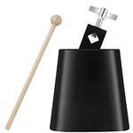 Eastrock 4 inch Metal Steel Cow Bells Noise Makers Hand Percussion Cowbell with Stick for Drum Set