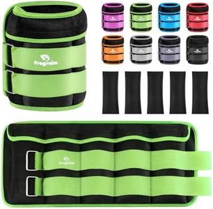 Fragraim Adjustable Ankle Weights 1-20 LBS Pair with Removable Weight for Jogging, Gymnastics, Aerobics, Physical Therapy, Resistance Training|Each 2-10 lbs, Total 20LBS, Green