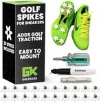 Golfkicks - Golf Spikes for Trainers with DIY Traction Kit, Add Spikes to Almost Any Shoe, As Seen on Shark Tank (Clear) (20pcs)
