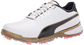 PUMA Men's Proadapt Delta Golf Shoe, White-Navy Blazer, 9.5