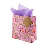 Birch & Co. Gift Bags-Paper Bags For Return Gifts-Paper Gift Bag-Medium Carry Bags For Gifting-Paper Bags-Medium Paper Bags -Goodie Bags With Tissue And Thank You Card-Gift Covers-Pack Of 5,Mauve