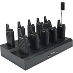 Retevis RT622 Walkie Talkie, PMR446 2 Way Radio with 10 Way Charger, Low battery Alert, VOX, Compact, Durable Walkie Talkies for Adults, Profesional Radio Communication for Restaurant (Black, 10 Pack)