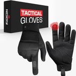 NoCry Reinforced Work Gloves For Men - Durable Grip with Impact-Resistant Padded Knuckles - Snug Fitting and Touchscreen Compatible Tips - Mechanics Gloves or Construction Gloves for Men