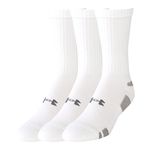 Under Armour Men's UA HeatGear Crew (Pack of 3) - White, Large