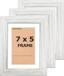 Clay Roberts Photo Picture Frames 7 x 5, Light Grey, Pack of 3, Freestanding and Wall Mountable, 13 x 18 cm, 7x5 Picture Frame Set, Grey Frames, Photo Frame, 5x7 Photo Frame, 5x7 Picture Frames