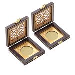 MAHARAJA Silver Gold sikka Box Holder Sahagun Return Gift box Packing (without Coin) SET OF 6 PICE