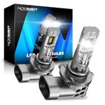 NOVSIGHT 9005 HB3 LED Headlight Bulb, 90W 20000LM HB3 Headlight Bulb, 6500K White Light 12V 9005 LED Bulb with Fan, 1:1 Size Plug and Play HB3 Bulbs, IP68 Waterproof, Pack of 2