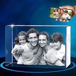 ArtPix 3D Crystal Photo, Personalized Mothers Day Gifts With Your Own Photo for Him, Her, Mom, Dad, 3D Laser Etched Picture, Engraved Crystal, Customized Memorial Anniversary Couples Gifts