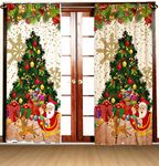 BLENZZA DECO Digital Print Christmas Door Curtains-Set of 2(4FT*7FT)