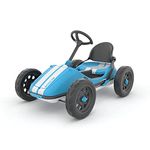Chillafish Blue Monzi Rs Kids Foldable Pedal Go-Kart with Airless Ruberskin Tires, Medium