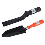 Utkarsh 1" Khurpi & Small Hand Shovel or Trowel Tools Kit for Home Garden, Pot Plants | Essential Handy Planting Tools - Spade for Soil Digging | Terrace Gardening Accessories | Set of 2 Tools