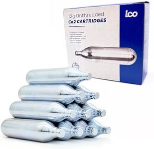 ICO 10pcs Cartouche Co2 12g, Cartouche Gaz Non Filetée, Airsoft Gaz pour Pistolet Airsoft, Pistolet à Bille, Pistolet Paintball, Emballage Peut Varier