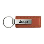 Jeep Brown Leather Key Chain