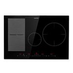 Klarstein Induction Hob, 7500W Electric Hob Induction Cooker, 4 Ring Electric Pan Hob, Built-In Table Top Cookers w/ 4 Hobs, Touch Control, Induction Heater Cooktops, Electric Hot Plates for Cooking