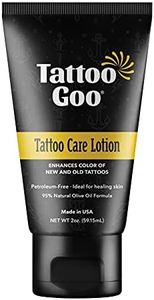 Tattoo Goo Aftercare Lotion Soothing, Color Brightening Skin Moisturizer - Healing Treatment with Olive Oil, Healix Gold + Panthenol - Vegan, (Packaging May Vary) - 2 oz