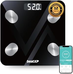 beatXP SmartPlus Ace Bluetooth BMI Weight Machine for Body Weight with 13 Essential Body Parameters, High Precision Sensors & Easy App Sync, 18 Months Warranty, 180 Kg