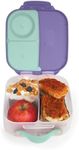 b.box Mini Lunch Box for Kids: Lunch Snack Container with 2 Leak Proof Compartments. Ages 3+ School Supplies, BPA Free (Lilac Pop, 4¼ cup capacity)