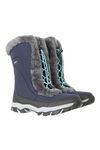 Mountain Warehouse Ohio Youth Snow Boots - Breathable, Waterproof & Quick Drying Childrens Boots - Isotherm Heat Retention - Ideal for Winter Holidays - for Boys & Girls Navy Kids Shoe Size 1 UK