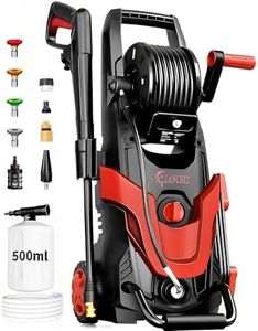 2026Upgraded Pressure Washer 4800PSI w/4 Quick Connect Nozzles, Inlet Hose & Filter&500ML Soap Tank, High Cleaning Machine for Cars/Fences/Driveways/Patios/Home Cleaning,Red