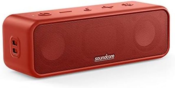 Soundcore 3 Enceinte Bluetooth Son stéréo, Drivers de diaphragme Pur Titane, Technologie PartyCast, BassUp, autonomie 24 h, étanchéité IPX7, appli pour égaliseurs personnalisés, utilisable à Domicile