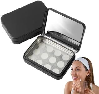 [2 Pack] Impresa Pimple Patch Case for Mighty Patch Acne Dots - Pimple Patches for Face Case with Mirror - Black Impresa Zit Stickers Case for Mighty Hero Pimple Patch - Acne Patches for Face Case