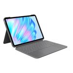 Logitech Combo Touch iPad Air 11-inch (M2 & M3), iPad Air (5th gen) Keyboard Case - Detachable backlit keyboard with kickstand , QWERTY UK English Layout - Grey