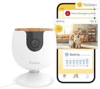 Furbo Mini New Pet Camera + Nanny Bundle: Home Security & Cat, Dog Safety Alerts, Pet Camera with Speaker, Smart Home Indoor Cam w Phone App & Night Vision (Additional Subscription Required at Setup)