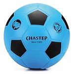 Chastep Sports Foam Soccer Ball for Kids or Beginner, 8“ Sponge Soccer Ball, Safe & Soft Kick Play (Blue/Black)