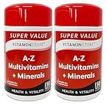 Vitamin Store A-Z Multivitamins & Minerals Food Supplement, 150 Tablets per Tub, Pack of 2 Tubs, 10 Months Supply