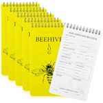 PerKoop 3 Pack Beekeeping Log Book Beekeepers Tracking Journal Beehive Log Waterproof Bee Hive Inspection Notebook Gift for Beekeepers Honey Bee Farming Tracker, 4 x 7.5 Inch