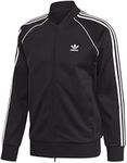 adidas Originals Men's Superstar Track Jacket, Black/White, Small