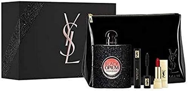 Yves Saint Laurent Black Opium Eau De Perfume 3 Piece Giftset for Women, 4 ml