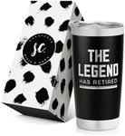 SassyCups The Legend Has Retired - 20 Ounce Engraved Stainless Steel Insulated Travel Mug for Retired Men Dad Husband Boss | Retirement Party Coffee Mug | Retirement Christmas Gift (20 Ounce, Black)