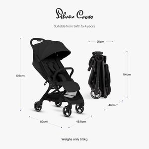 Silver Cross Clic 2 Compact Stroller – Lightweight Foldable Pushchair