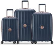 DELSEY PARIS St. Tropez Hardside Expandable Luggage with Spinner Wheels, Navy, 3-Piece Set (21/24/28), St. Tropez Hardside Expandable Luggage with Spinner Wheels